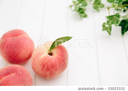 Domestic Peach Birch White Background 33025332