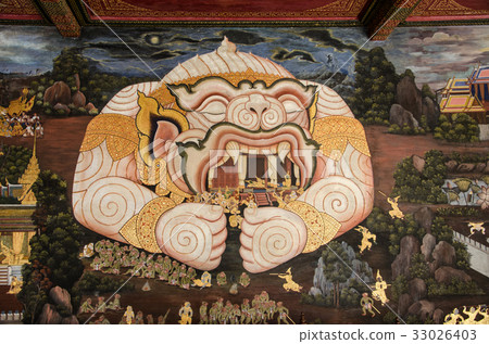 Mural painting in Bangkok, Thailand Mural painting in Bangkok, Thailand 33026403