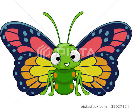 Colorful Butterfly Mascot - Stock Illustration [33027134] - PIXTA