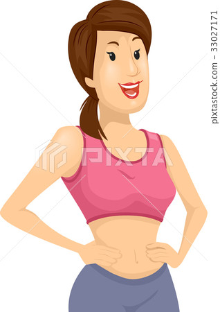 Girl Body Fit Exercise Clothes 33027171