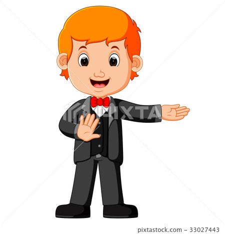 elegant young man in business suit - Stock Illustration [33027443] - PIXTA