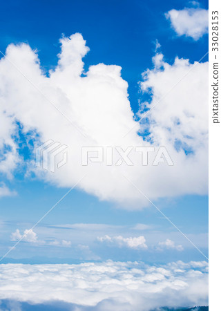 blue sky with cloud, mountian view 33028153