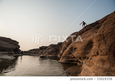 Unseen Sunset at rock holes Stone Grand Canyon 33028356