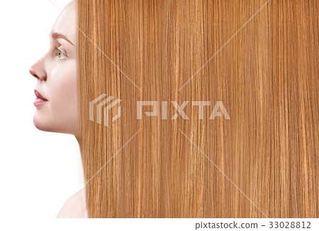 Beautiful woman with luxurious long red hair. Beautiful woman with luxurious long red hair. 33028812