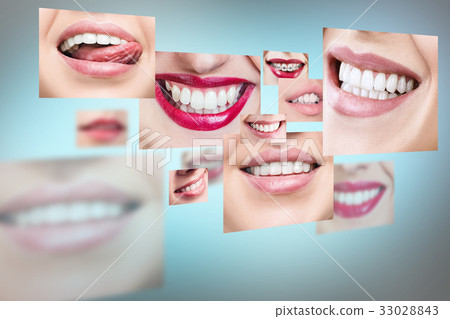 Collage of healthy smiling people. Collage of healthy smiling people. 33028843
