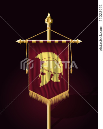 Festive Banner Vertical Flag Helmet of Warrior 33028961