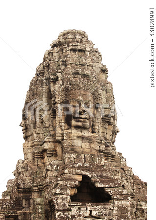Giant stone face in Prasat Bayon Temple Angkor Wat Giant stone face in Prasat Bayon Temple Angkor Wat 33028991