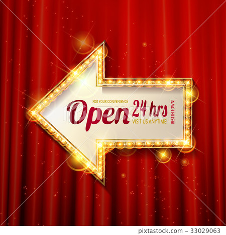 Neon sign set on red background Neon sign set on red background 33029063