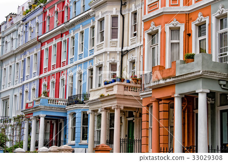 portobello road london street colorful buildings 33029308