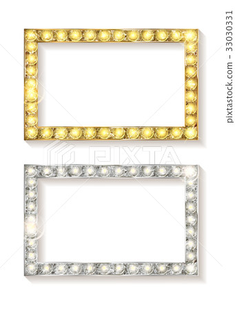Gold and Silver Vector Picture Frames 33030331