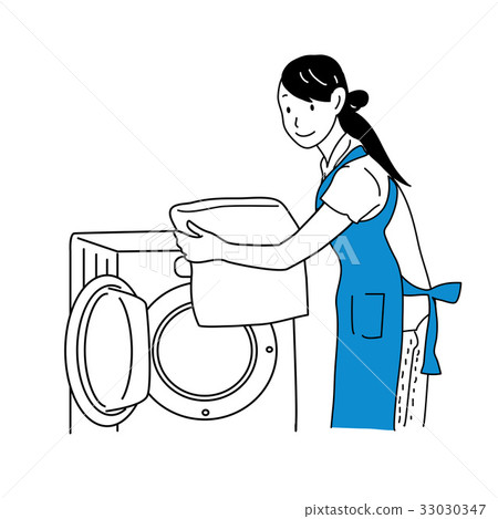洗衣服的女人 33030347