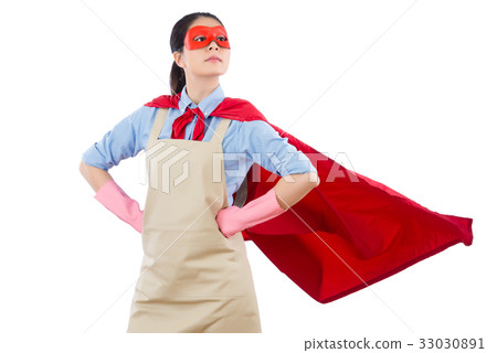 confidence superhero housewife looking away 33030891