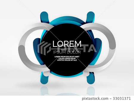 Modern 3d ring vector abstract background 33031371