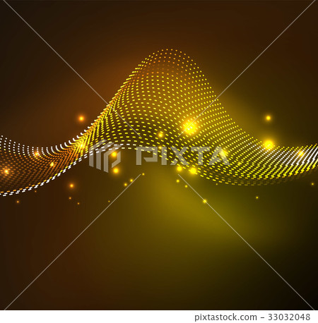 Vector wave particles background 33032048