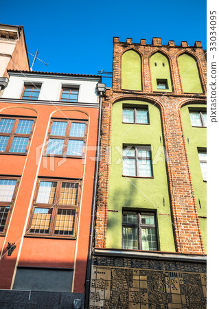City of Torun in Poland, historic tenement houses 33034095