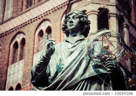 Nicolaus Copernicus statue in Torun, Poland 33034106