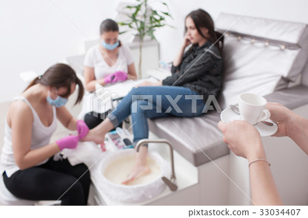 Conjunction gel polish manicure and pedicure Conjunction gel polish manicure and pedicure 33034407