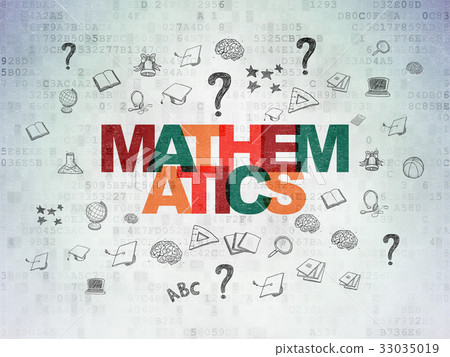 Education concept: Mathematics on Digital Data Education concept: Mathematics on Digital Data 33035019