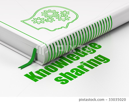Learning concept: book Head With Gears, Knowledge Learning concept: book Head With Gears, Knowledge 33035020