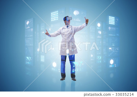 Doctor in telemedicine concept with virtual Doctor in telemedicine concept with virtual 33035214