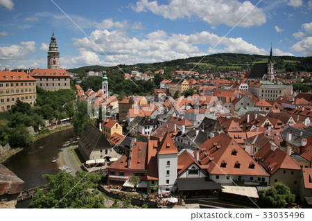 Cityscape of Cesky Krumlov near Prague, Czech Republic 33035496