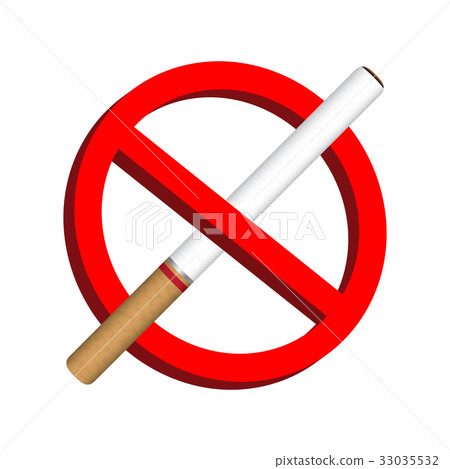 no smoke cigarette icon prohibition sign vector 33035532