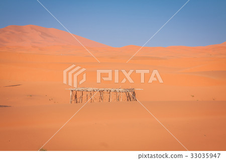 Sand Dunes in the Sahara Desert, Merzouga, Morocco 33035947