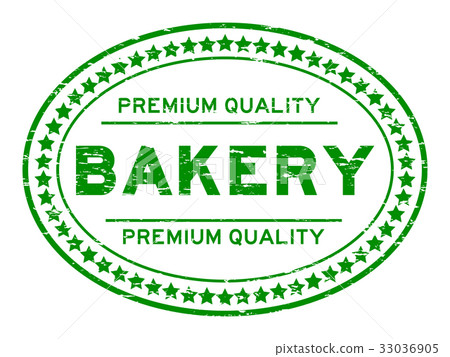 Grunge premium quality baker rubber seal stamp 33036905