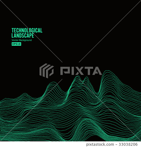 Abstract Landscape Background. Array With Dynamic - Stock Illustration ...