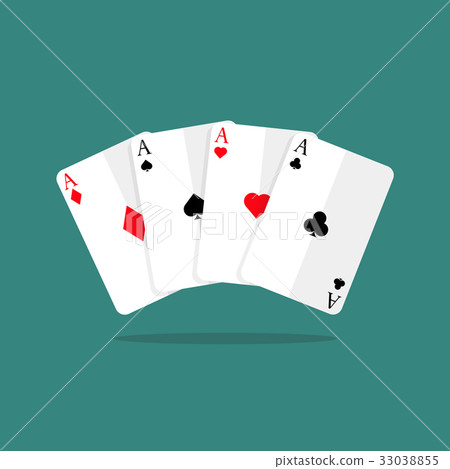 Four aces playing cards 33038855