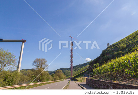 Highway bridge is built panorama 33039192