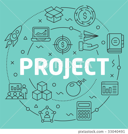 Green Line Flat Circle illustration - Stock Illustration [33040491] - PIXTA