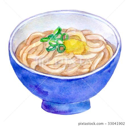 Watercolor illustration food udon Watercolor illustration food udon 33041902