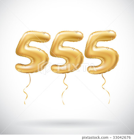 vector Golden number 555 Five hundred fifty five  33042676