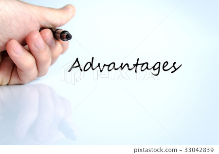 Advantages text concept Advantages text concept 33042839