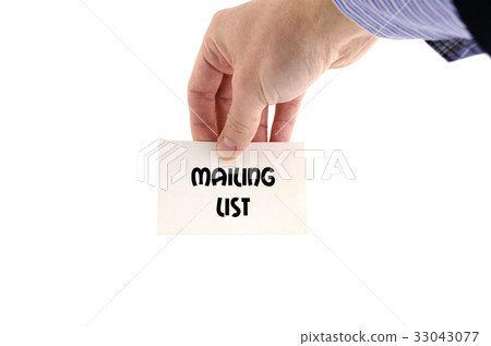 Mailing list text concept Mailing list text concept 33043077