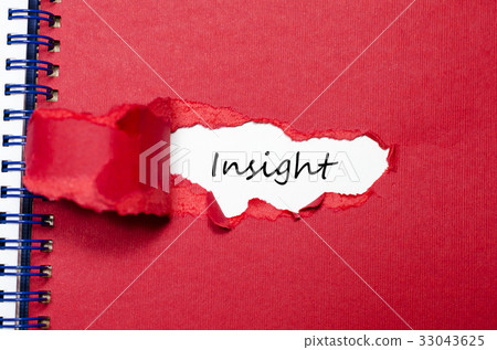 The word insight appearing behind torn paper The word insight appearing behind torn paper 33043625
