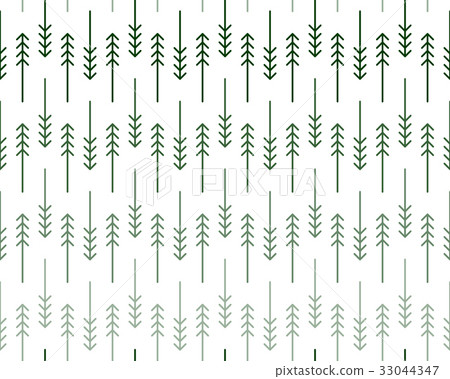 Scandinavian Zigzag Fir and Pine Trees Pattern 33044347