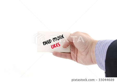 Need more likes text concept 33044689