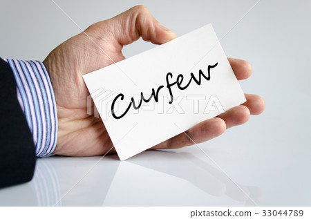 Curfew text concept 33044789