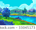 Landscape, Vector illustration 33045173