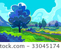 Landscape, Vector illustration 33045174