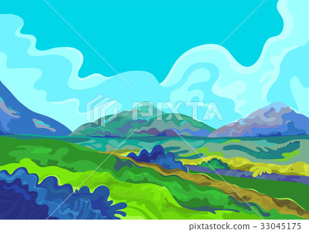 Landscape, Vector illustration 33045175