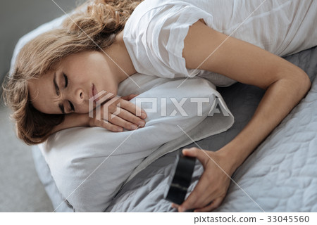 Calm peaceful woman sleeping Calm peaceful woman sleeping 33045560