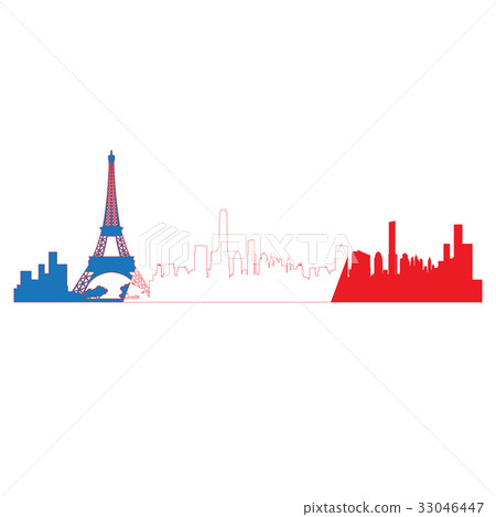 Isolated cityscape of Paris Isolated cityscape of Paris 33046447