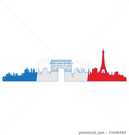 Isolated cityscape of Paris 33046484