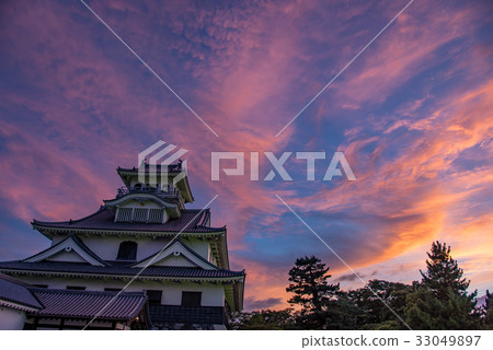 長濱城堡晚上視圖晚上天空日落 33049897