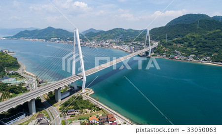 Ikuguchi Bridge (Shimanami Kaido) aerial view 33050063