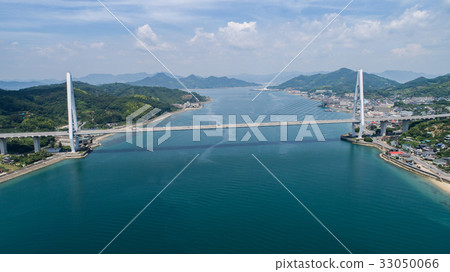 Ikuguchi Bridge (Shimanami Kaido) aerial view 33050066