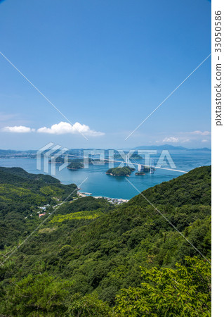Kuril Island Channel Ohashi seen from Oshima Kameirosan (Shimanami Kaido) 33050586